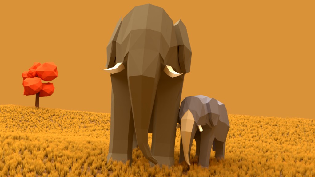 Low Poly Elephant preview image 3